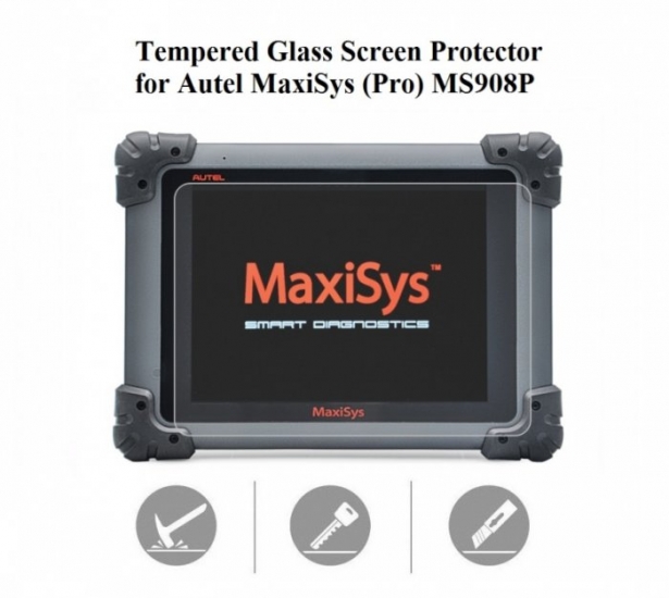 Tempered Glass Screen Protector for Autel MaxiSys MS908 MS908Pro - Click Image to Close